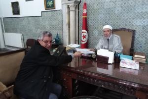 لقاء مفتي الجمهورية الشهري مع مهندس الرصد الجوي السيد سمير بن عبد الله لتقديم التـــقـــــرير الفلكي ، ويخص هذه المــــرة شهر جمادى الثانية 1440 هـ .