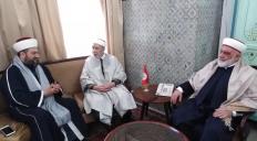 Le mufti s'est réuni avec le Dr Salim Alwan Al-Husseini, Secrétaire général du Conseil suprême de Dar Al-Fatwa en Australie, accompagné de M. Asaad Tamim, vice-préلقاء جمع المفتي بالدكتور سليم علوان الحسيني الأمين العام للمجلس الأعلى لدار الفتوى بأستراليا مرفوقا بالسيّد أسعد تميم نائب رئيس الجامعة الإسلامية في كييف بأكرانيا .sident de l'Université islamique de Kiev, Ukraine.